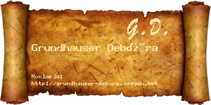 Grundhauser Debóra névjegykártya